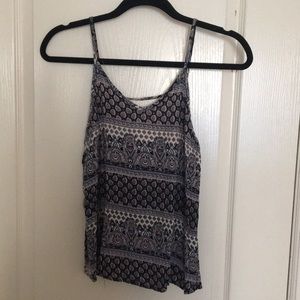 Patterned V Neck Tank